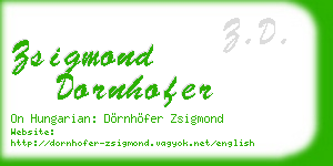 zsigmond dornhofer business card